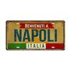 Mfoever Tin Italy License Plates for Wall Art Decoration Metal Tin Signs Vintage Tags Metal Automotive Signs For Cafe Bar Club Garage Pubs