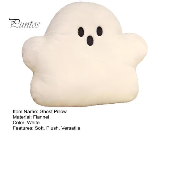 Ghost Pute Plysj Hvit Ghost Doll Søt myk flanell PP bomullsfylling Ghost Pendant Halloween Theme Sofa Ryggstøtte