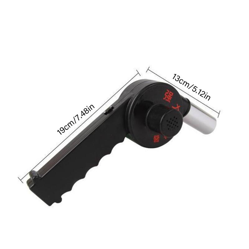 Small Electric BBQ Blower Fan with Variable Speed Controllers Barbecue Cooking Fan Air Blower for Camping