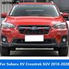 Accessories For Subaru XV Crosstrek SUV 2018   Chrome Front Upper Grille Grill Strip Molding Trim Sticker Car Styling