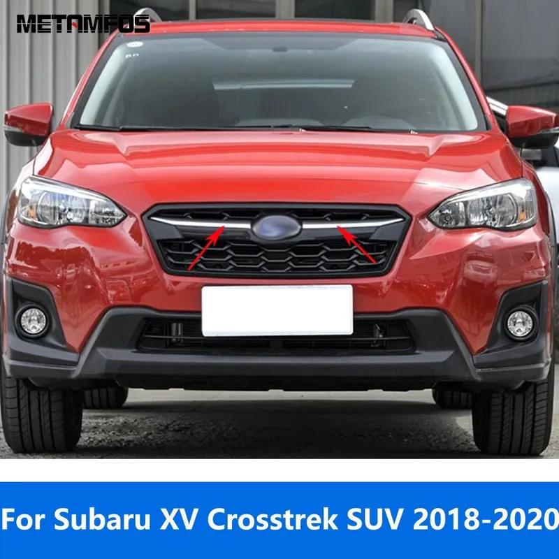 Аксессуары Для Subaru XV Crosstrek SUV 2018 Хромированная Верхняя Решетка Радиатора Передняя Накладка Молдинг Наклейка Стайлинг Автомобиля