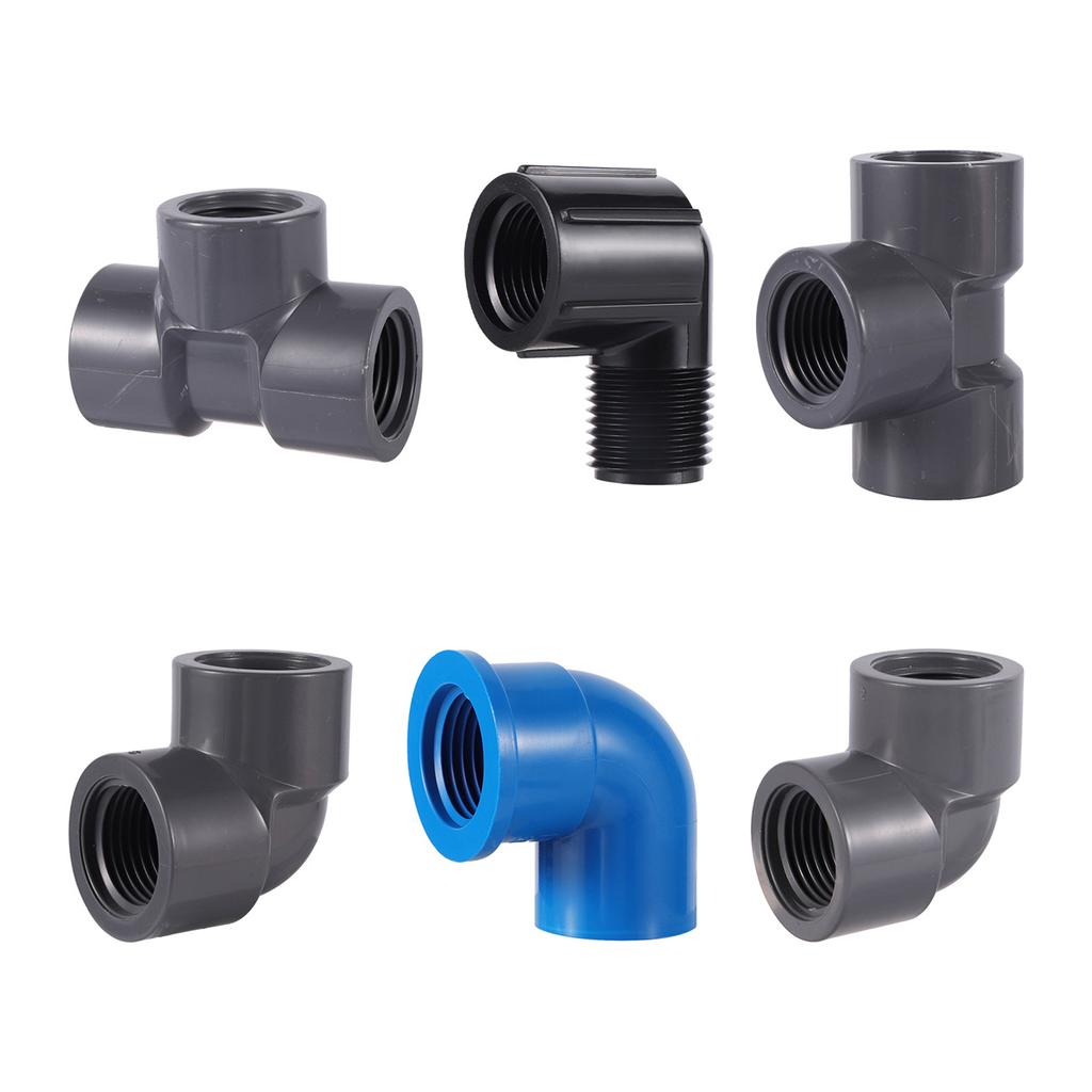 PVC Water Supply Pipe 1/2" 3/4" Female Thread Elbow Connector 90 Degree Plastic Right Angle Elbow Adapter Aquarium Joint Fitting
