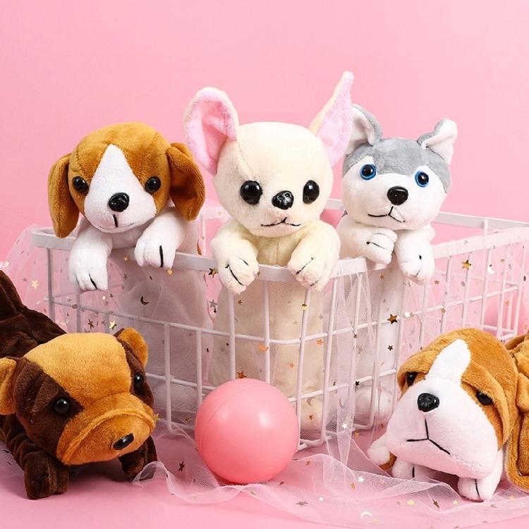 Lovely Animal Pencil Bag Plush Cartoon Dog Pencil Case Pen Bag Large Capacity Pen Organizers Cosmetic Bag