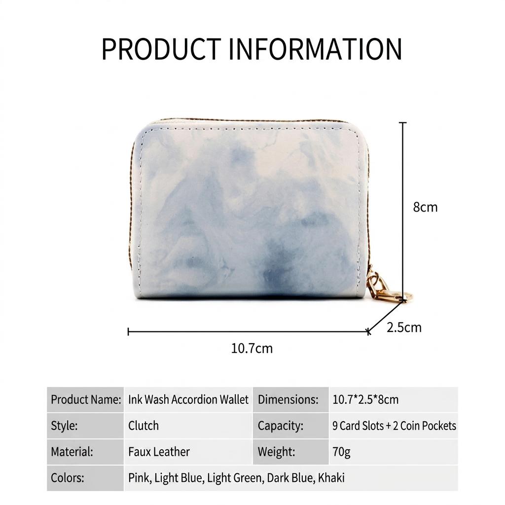 Mini Wallet Eco-Friendly Accordion Card Holder Faux Leather Card Wallet Lightweight Compact Card Holder For Adults Commuting
