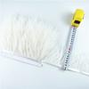 1Meters Fluffy Colored Ostrich Feathers On Ribbon Tape Trim Tassel Fringe 8-10Cm Sewing Flecos White Wedding Dress Clothes Decor