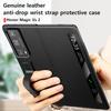 Husă Flip Smart din Piele Naturală cu Magnet pentru Honor Magic V2 VS2 V3 VS3 VS cu fundas Suport pentru Încheietură Suport Stand