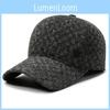 Lattice Baseball Pattern Cap Ear Protecting Peaked Caps Fashion Headwear Gift