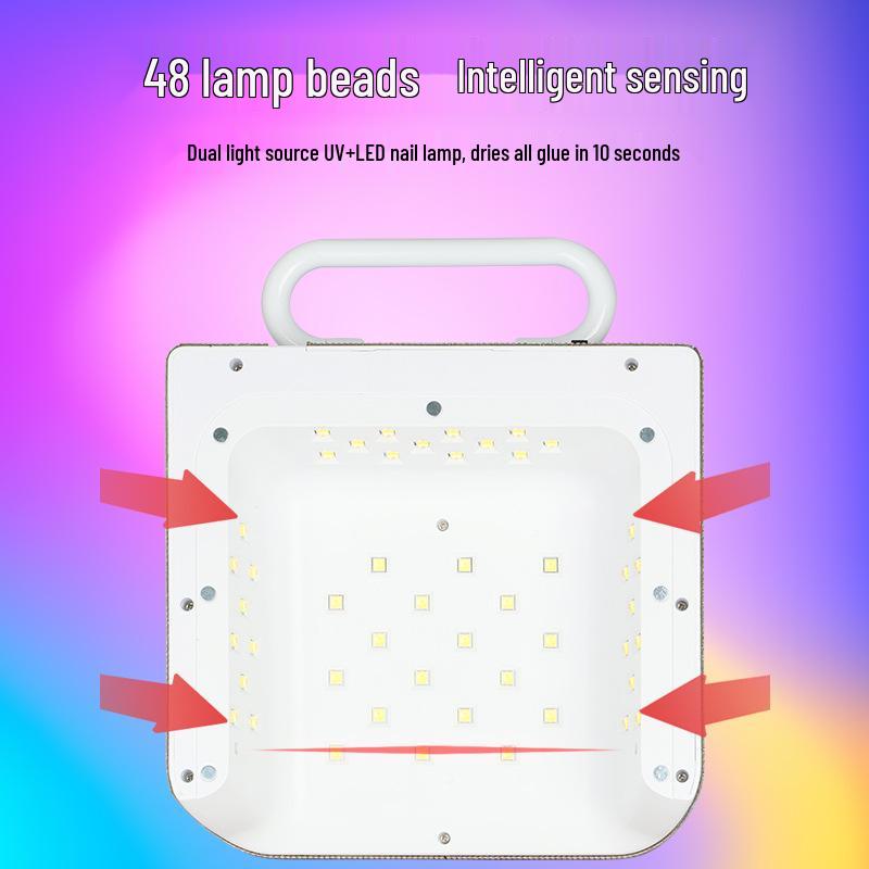 220W Smart Wireless Rechargeable Nail Lamp - Fast Drying Phototherapy Machine for Nail Salons