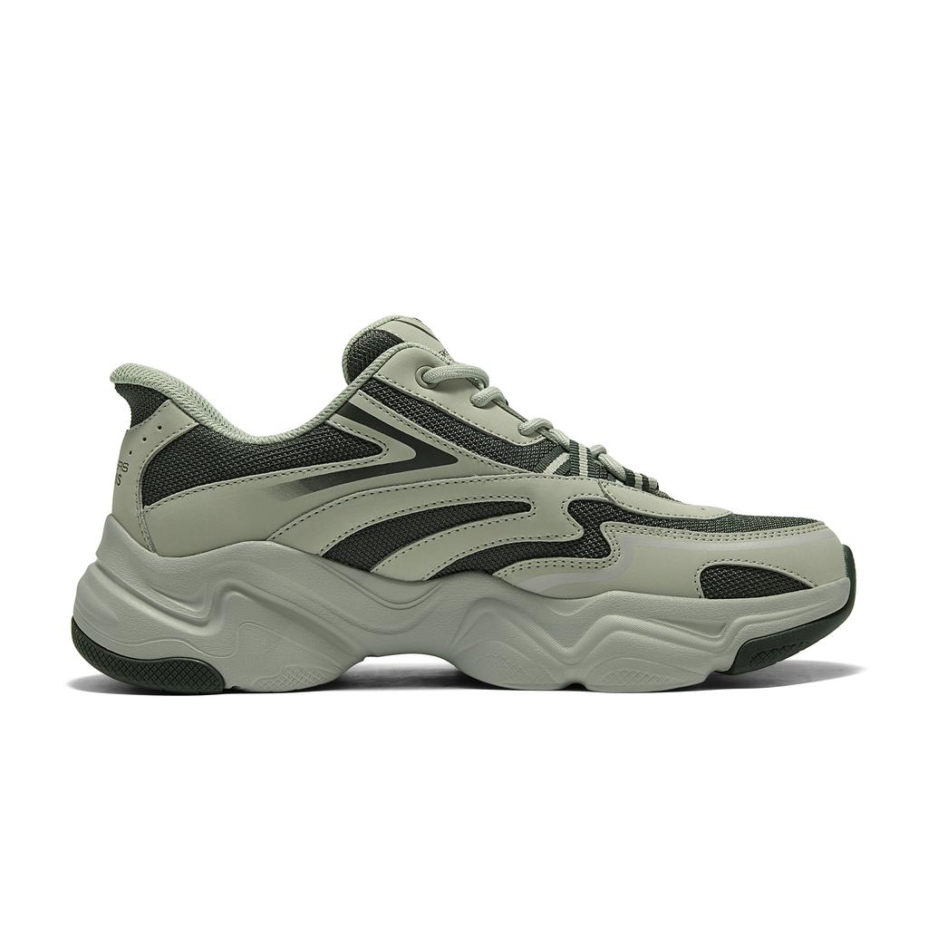 Skechers DLites Bequem Vielseitig Mesh-Gewebe Atmungsaktiv Stützend Rutschfest Erhöhte Laufschuhe Herren Sneaker Grün 118332-SAGE