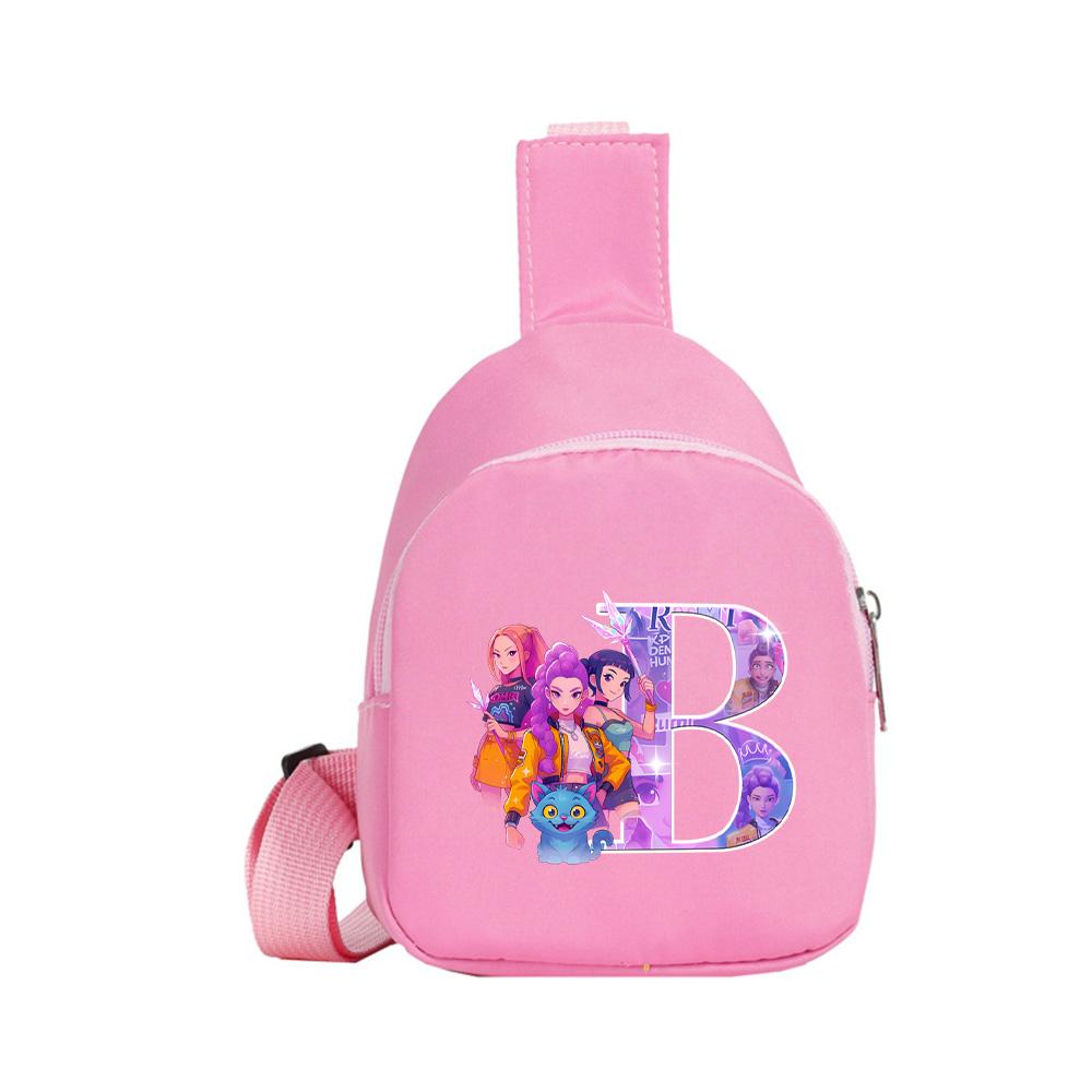 Anime Tegneserie 26 Engelsk Bogstav K-Pop Dæmonjægere Kawaii Brysttaske til Dreng Pige Skuldertaske Studerende Bærbar Crossbody Pung Barn Julegave