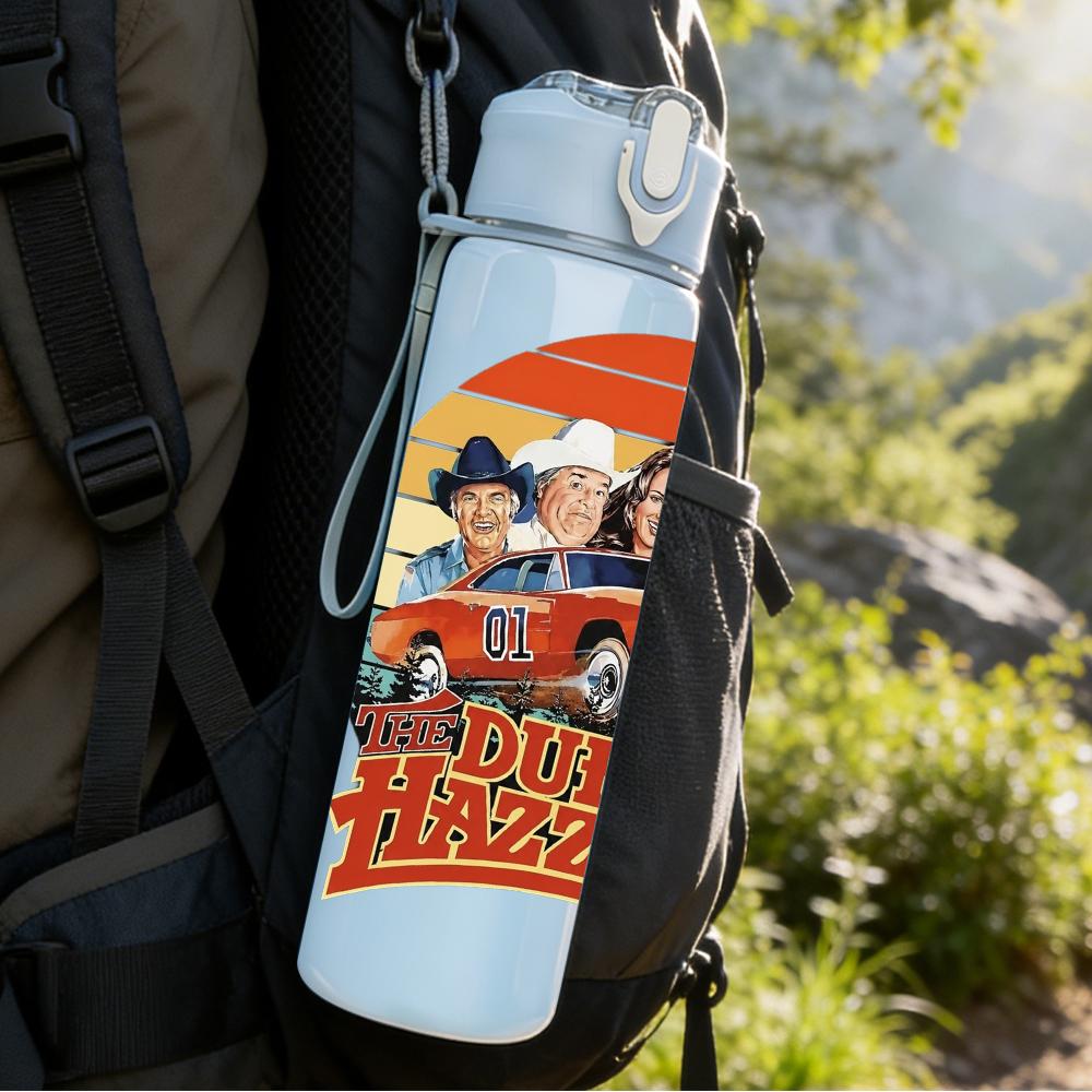 1PC Retro Group Beach Family Photo Print 750ml Portable Sports Water Bottle Leakproof Travel Gym Drink Cup