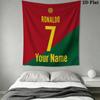 CR7 Custom Name Wall Tapestry Aesthetic Wall Hanging Printed Fabric Blanket Decorative Tapestries for Bedroom Living Room Home Decor