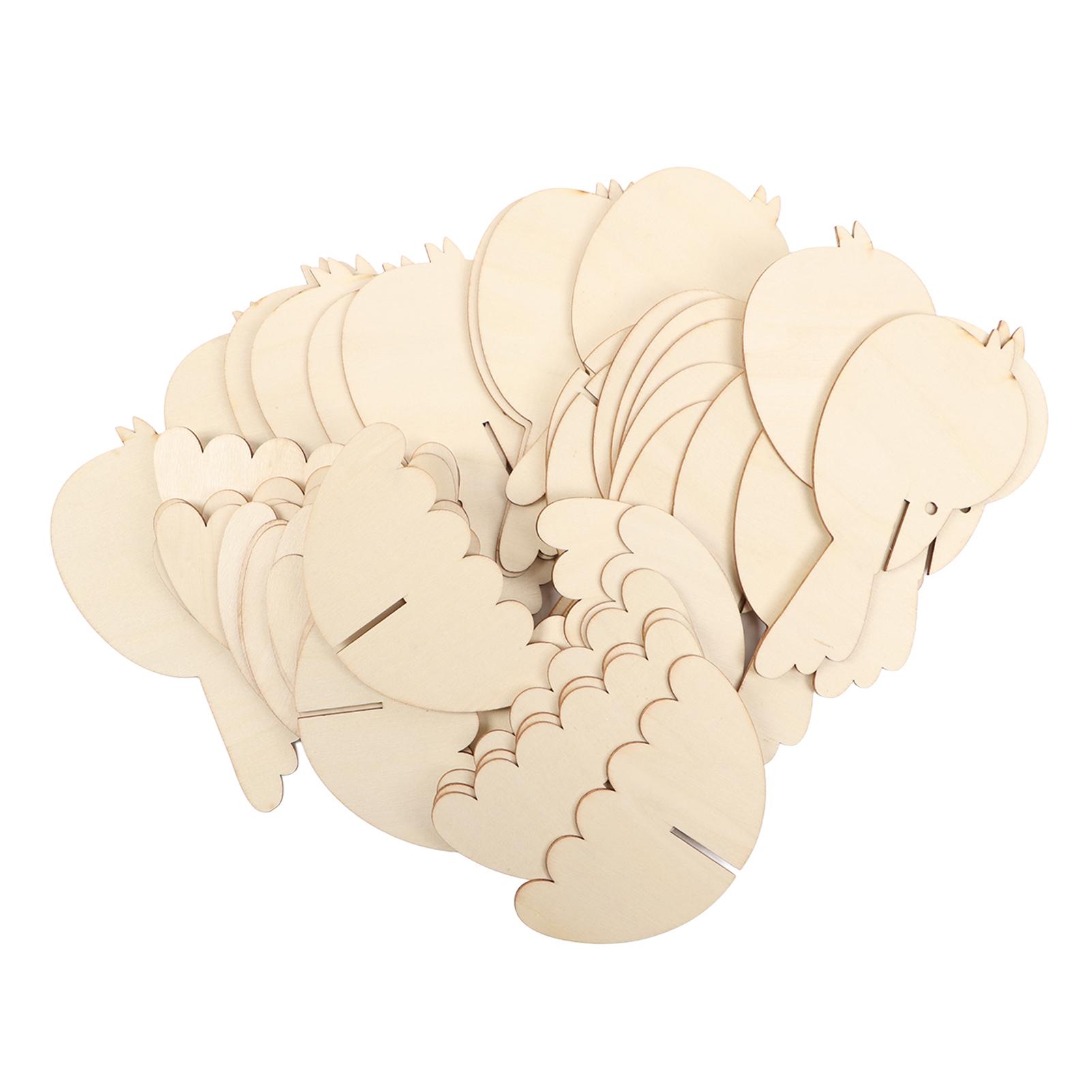 

20pcs Wood Bird Cutouts DIY Innovative Stereoscopic Hanging Unfinished Wood Slices with Sisal Rope for Crafts Home Decor