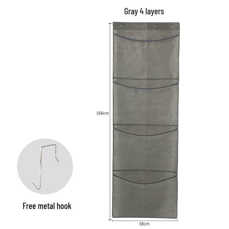 Wall-Mounted Fabric Hanging Organizer with Pockets - Essential Over-the-Door Storage for Dorms and Homes