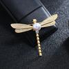 Luxury temperament dumb gold brooch female morrow plant pearl flower pin suit simple brooch with jewelry