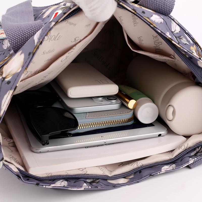 Women's Floral Pattern Handbag Vintage Shoulder Bag Large Capacity Crossbody Bag