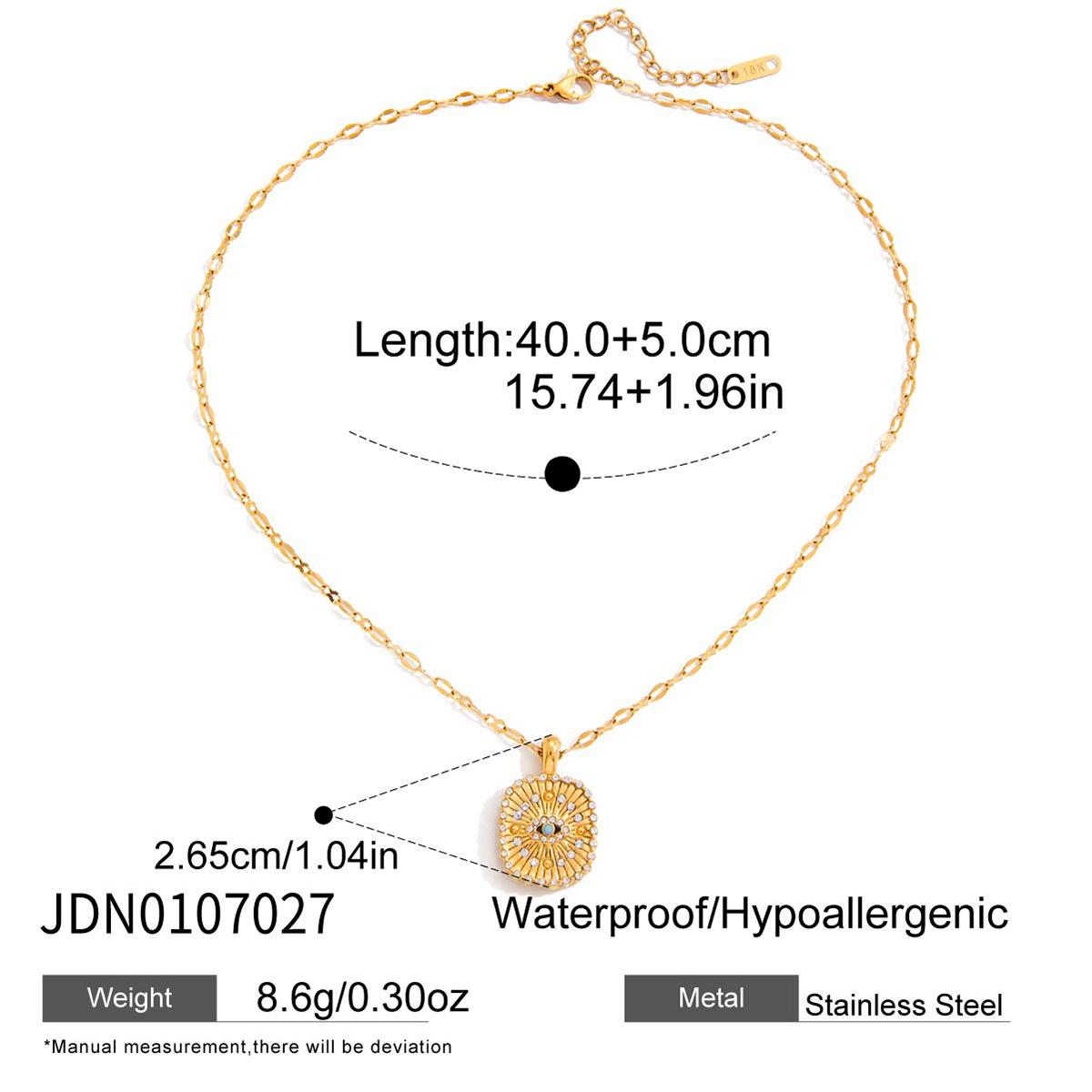 Youthway Счастливый Циркон Бирюзовый Амулет Глаз Кулон Ожерелье Для Женщин Позолоченная Нержавеющая Сталь Ожерелье Рождественский Подарок