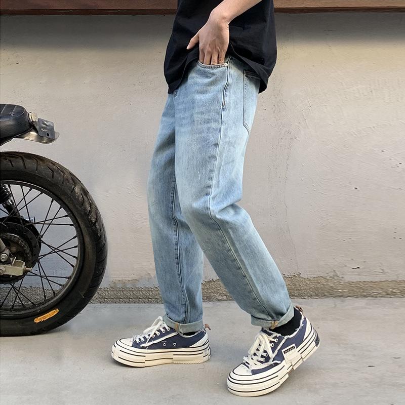Washed jeans men's loose Harlan pants fashion street new dad pants youth trendy brand casual trousers men