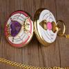 10pcs/lot Wholesale Fashion Design Movie Theme Quartz Pocket Watch with Chain Men Women Kids Necklace Pendant Clock Watch Gifts