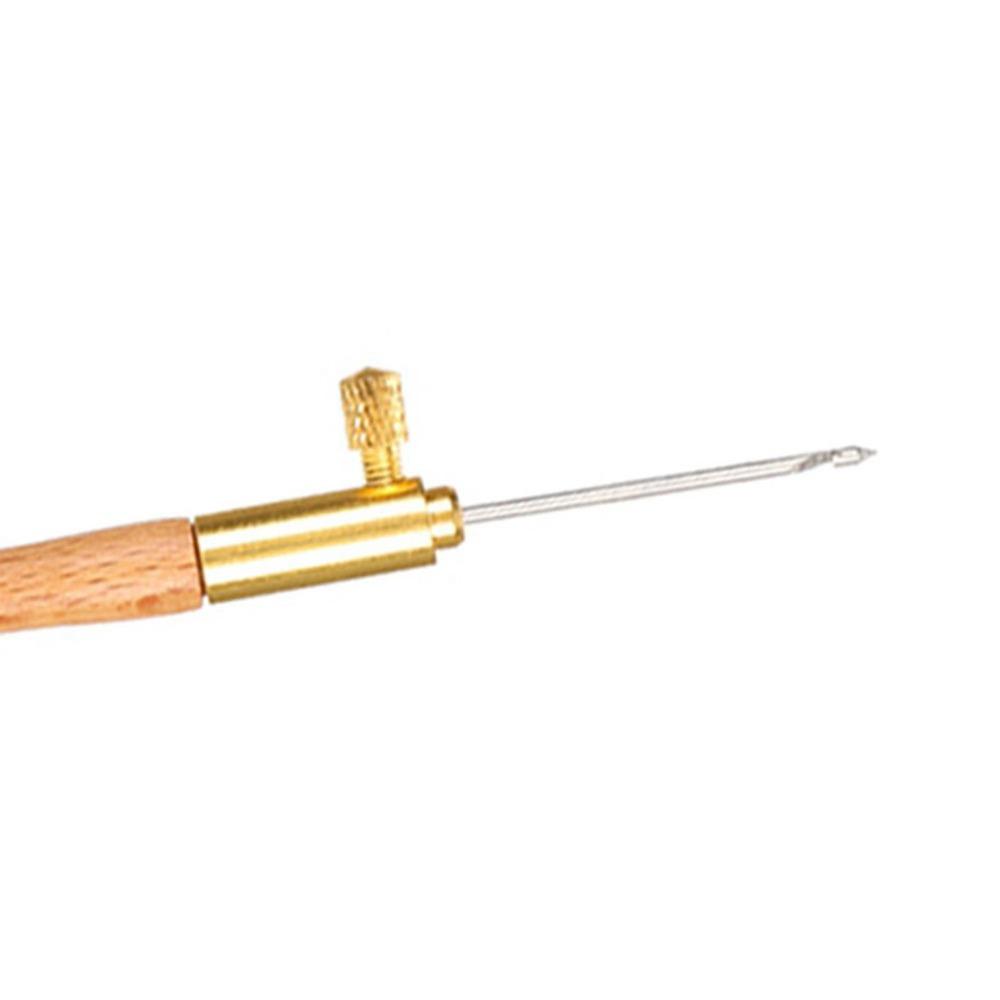 Three Needles Tambour Embroidery Hook Wooden Handle French Embroidery Needle Beadwork Crafting