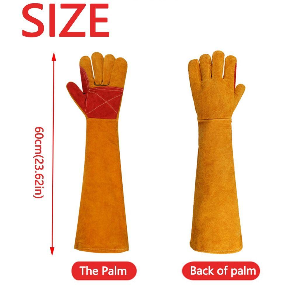 Lengthen 60cm Work Safety Gloves Comfortable Leather Working Gloves Farms