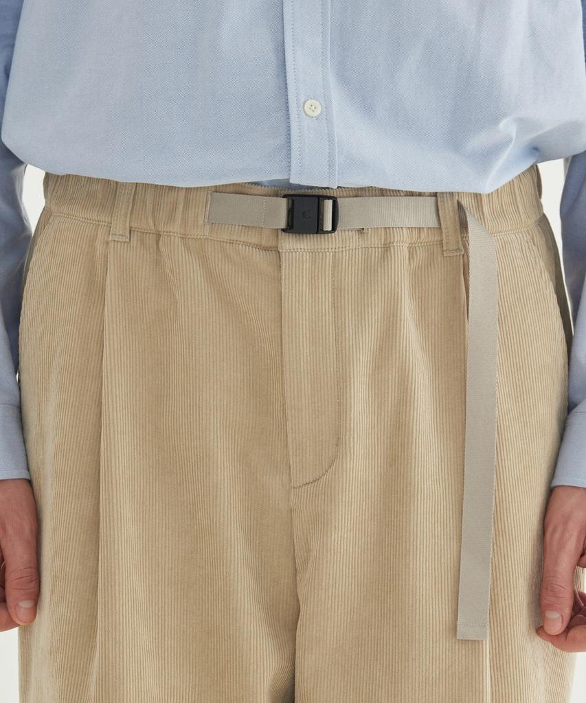 COVERNAT [Easy Pants] Regular Corduroy Pants Beige