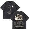 Noah Kahan The Great Divide Tour 2026 Grafica Vintage Lavata Maglietta Uomo Donna Moda Maglietta Estiva Casual Magliette in Cotone
