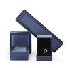 Elegant Brushed PU Jewelry Box Rings Necklaces Bracelets Pendants Vintage Style Storage Organizer