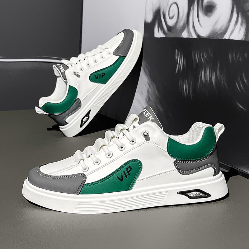 Pánské ležérní boty prodyšné bílé kožené ploché nazouvací módní boty pro řízení, chůzi, skateboarding, tenisky pro muže