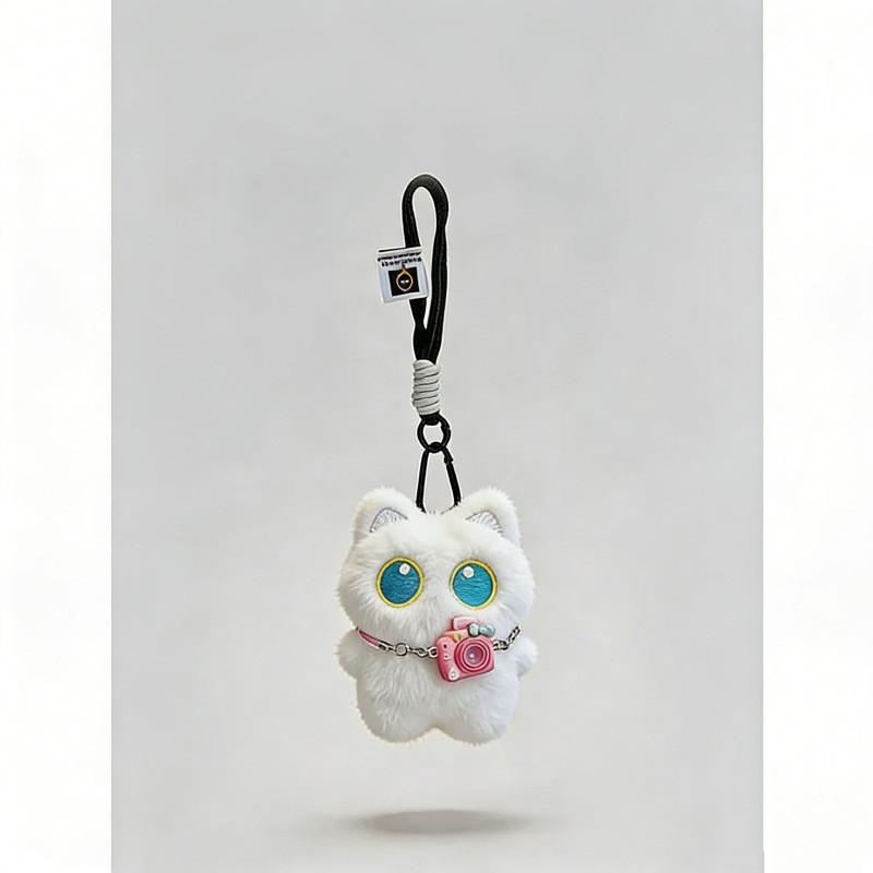 Portachiavi Peluche Gatto Nero Giocattolo Per Bambini E Adolescenti Regalo Carino Accessorio Animale