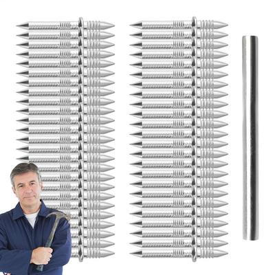 Concrete Nails Seamless Nails for Wood 100 Pieces Invisible Safety Screws with Sleeve Tool for Wall Baseboard Wood Furniture
