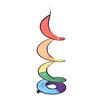 Foldable Rainbow Spiral Windmill Wind Spinner Camping Tent Home Garden Decor
