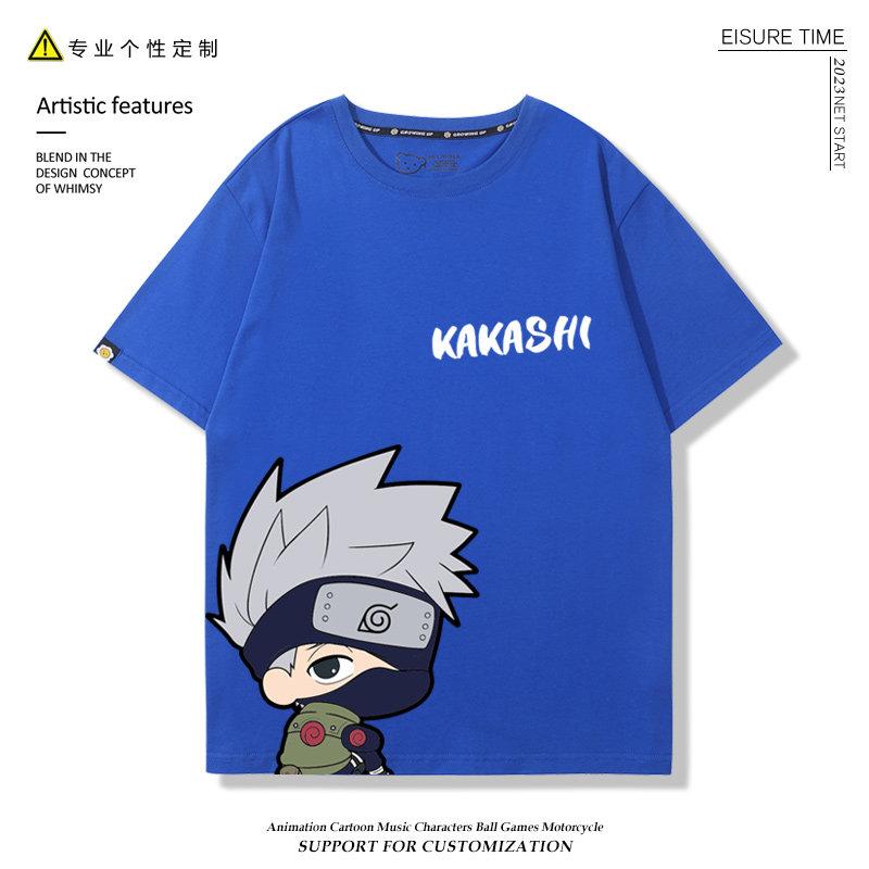 Childrens Tshirt Cartoon Naruto Sasuke Naruto QVersion Anime Peripheral Printed Parent Child Wear Pure Cotton Fashion Tshirt