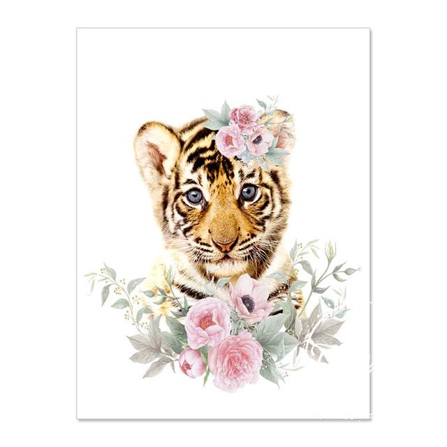 Animal Decoration Sheets Picture Wall Art Poster Children's Canvases Room Paintings For Nursery Decorative Prints Wall Posters No Frame
