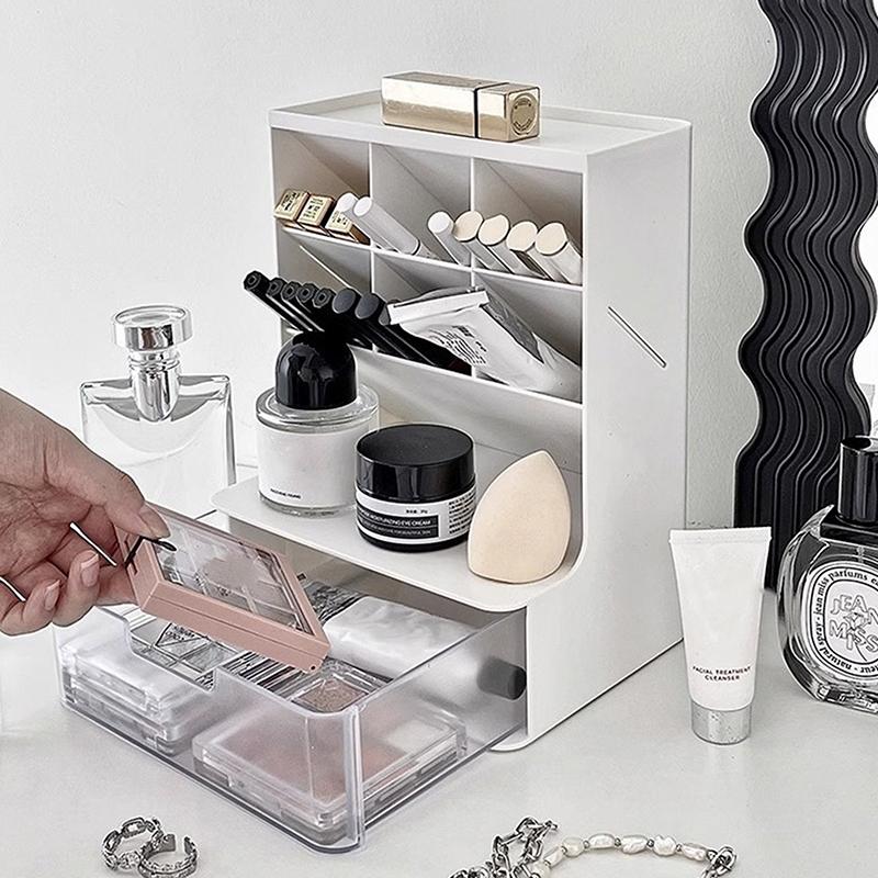 Chic Desk Organizer Jewelry Storage Cosmetics Makeup Brush Storage Box