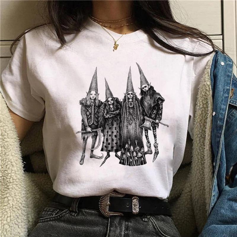 Retro Harajuku 2023 Damkläder Dam T-shirt Mönster T-shirt Damtopp Tecknad Rolig T-shirt Kortärmad Tecknad Prin