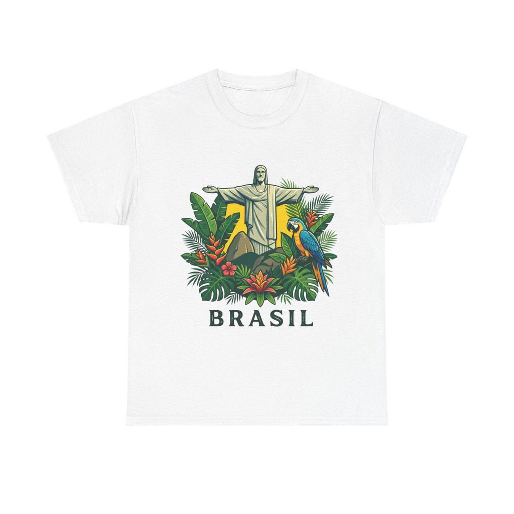 Brazil T-Shirt Tee | 100% Cotton Aesthetic Clothing | Rio De Janeiro Graphic Tee | Y2K Streetwear Unisex | Tropical Summer Travel Gift