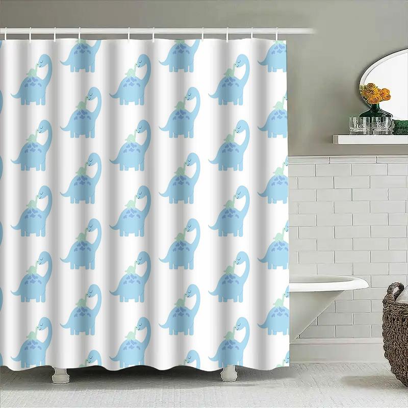 Bathroom Shower Curtain Floral Pattern Waterproof Fabric Decor Vintage Farmhouse Style Home Textile Modern Washable Liner