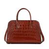 Sac Cabas Commuter en Cuir de Vachette Texture Crocodile 2026: Sac à main grande capacité à texture rétro.
