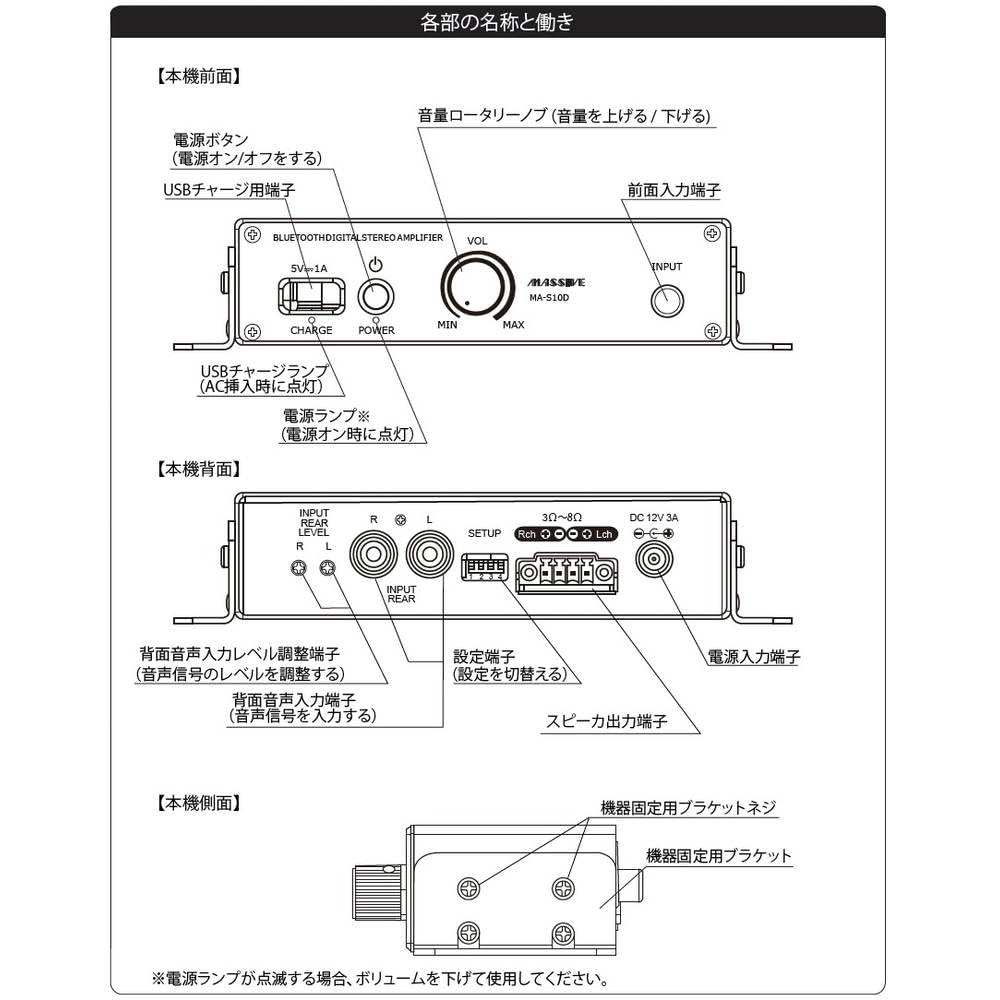 Osumi Electric MASSIVE Compact Digital Stereo Amplifier Low Impedance Only MA-S10D