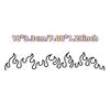 1Pcs Flame Decal Sticker For Car, Laptop, Dashboard, Mirror - Gift, Mirror Decoration | Vibrant Flame Design