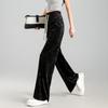 Demana Women's Retro Drawstring Wide-Leg Casual Pants