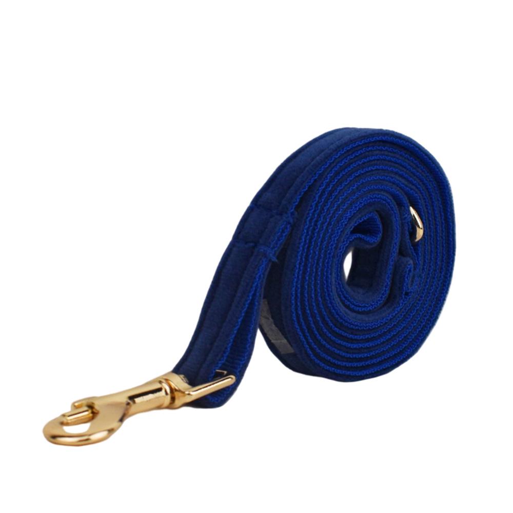 Dark Blue Velvet Cat Collar with Bell & Bow Tie Scarf