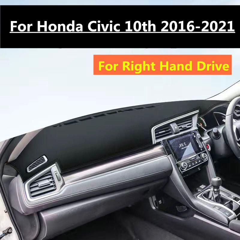 

RHD PU Leather Dashboard Cover Dash Protector Mat For Honda Civic 10th 2016-