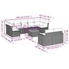 10 piece Garden Sofa Set with Cushions Black Poly Rattan