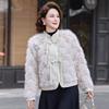 Middle-aged and elderly mothers wear winter fashion short cotton-padded jackets the elderly piled and thickened winter cotton-padded jackets