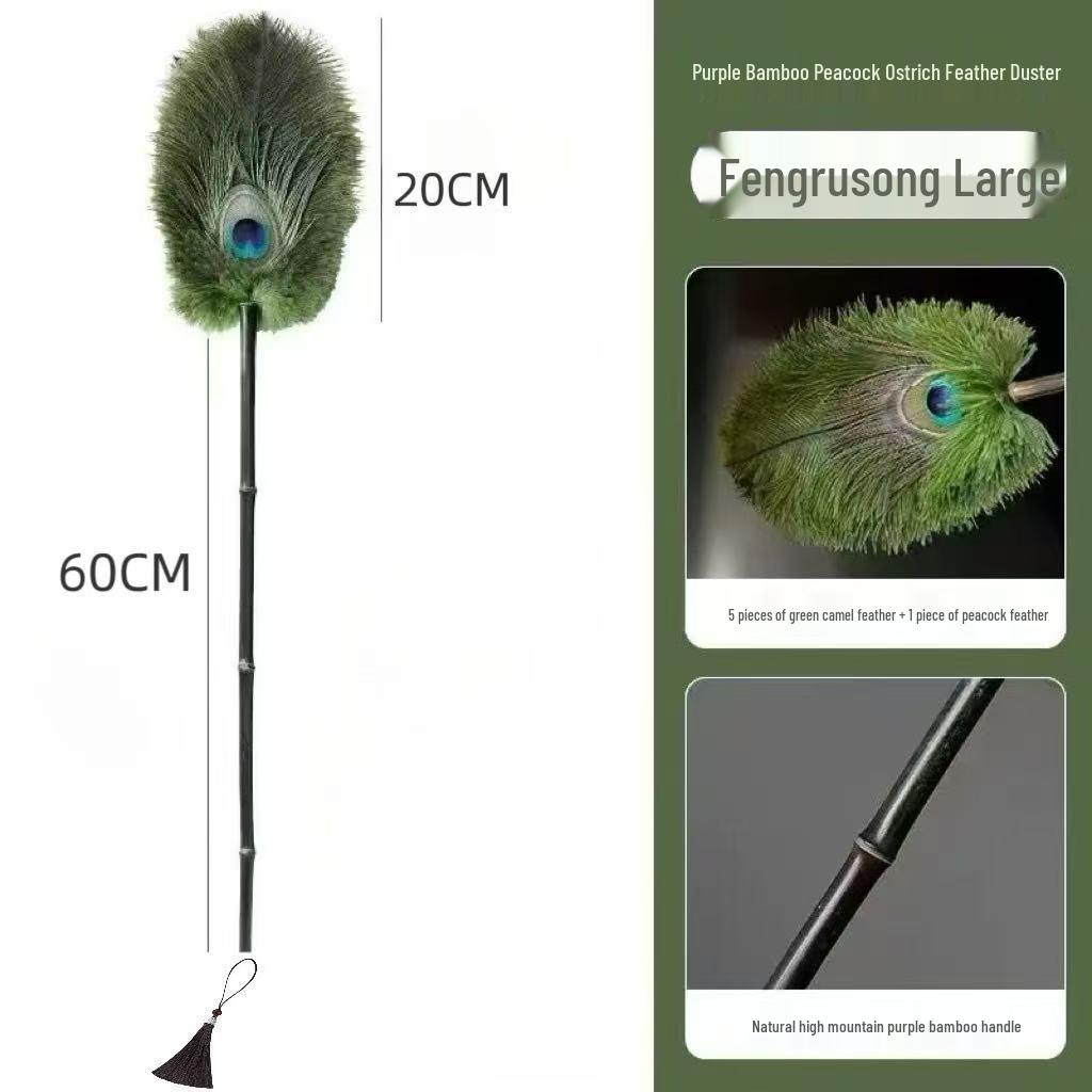 Pfauenfeder Staubwedel mit verlängerter Reichweite für Fugen