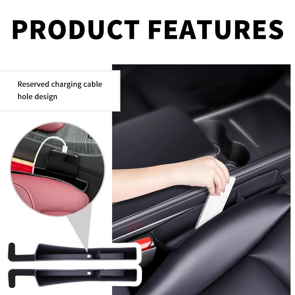 A Pair Stylish Car Seat Gap Storage Universal Fit Interior Accessories  Sedan