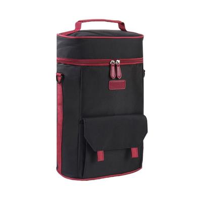 Two-bottle Wine Tote Bag Portable Wear-resistant Wine Bottle Storage Pouch Oxford Cloth Waterproof Wine Bottle Shoulder Bag