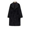 Womens Double-Sided Reversible Faux Fur Coat Winter Oversized Streetwear Long Trench Jacket